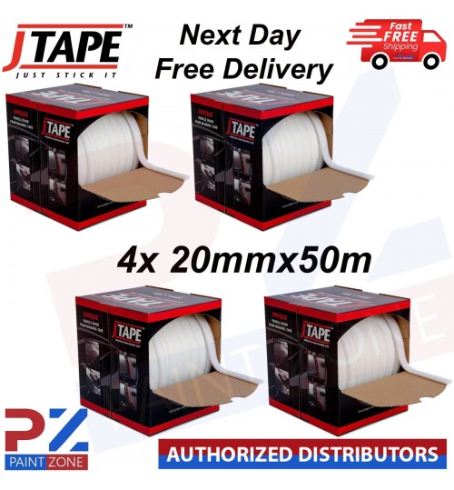 4 X J TAPE Advanced Soft Edge Foam Masking Tape 20mm x 50m Paint Car Automotive